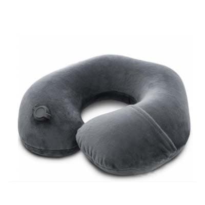 EYEM 6363  Inflatable Travel Pillow with Super Fleece Cover